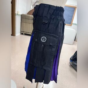 Black and Blue Men's Kilt